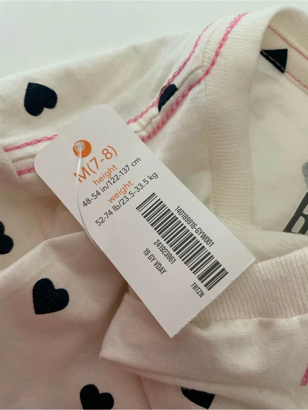 Gymboree Kids 'OOH LA LA' Heart Print Tee Size M(7-8) NWT